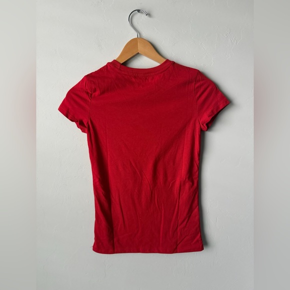 NWT Aeropostale Bright Red Sequin Short Sleeve Tee Glam Classic Fashion - Picture 5 of 5